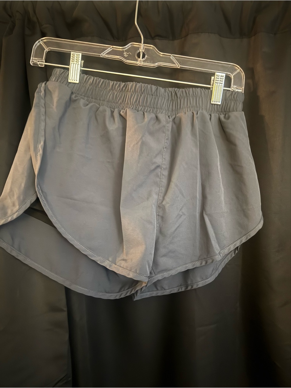 Women’s Gray Elastic-Waist Active Shorts